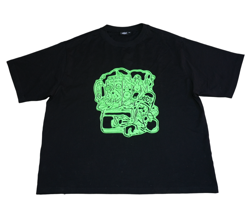 BLINKERFLUID GLOW IN THE DARK TEE - GREEN