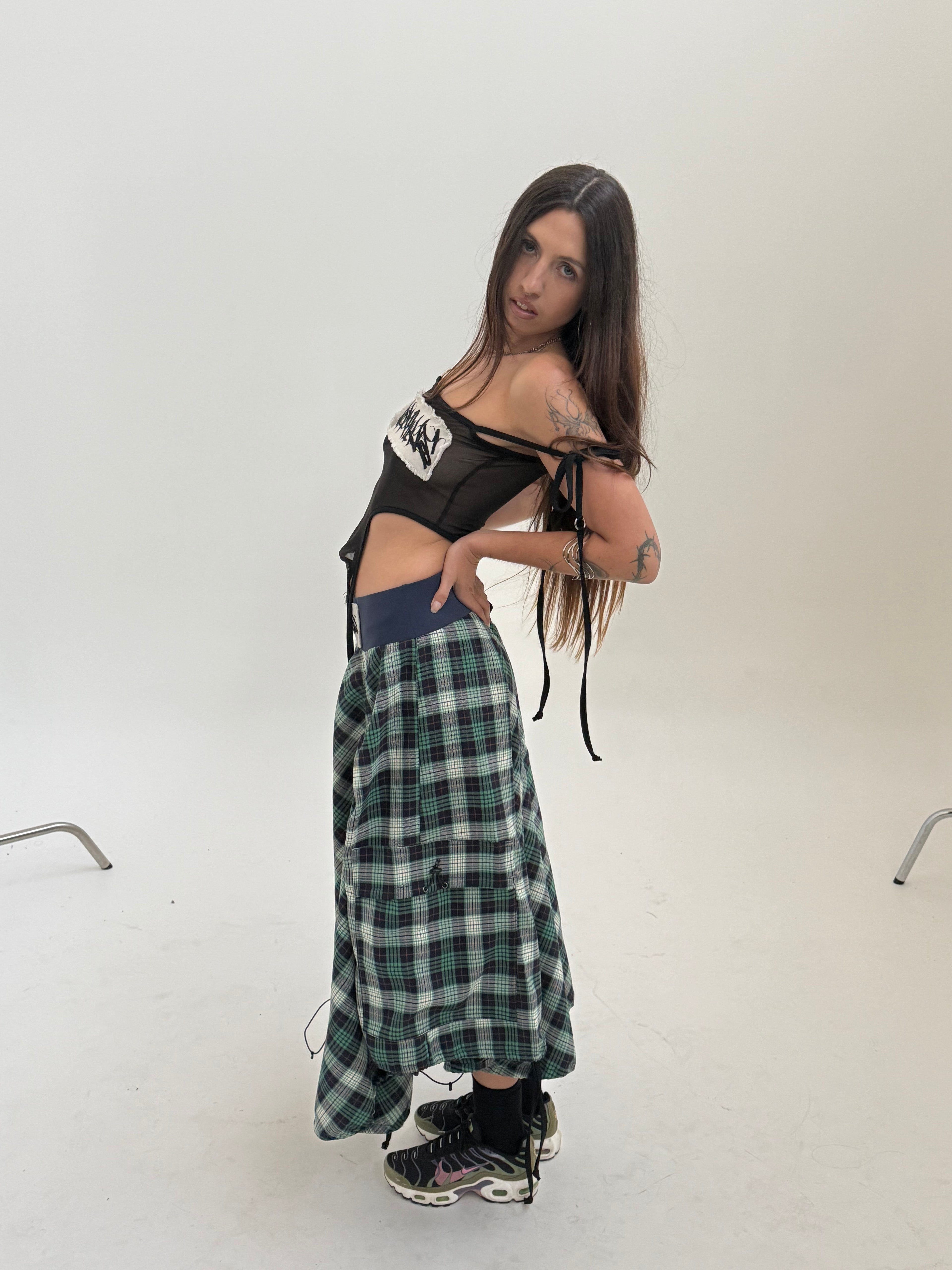 Hydra Skirt - Green Tartan