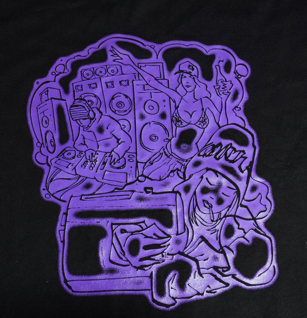 BLINKERFLUID GLOW IN THE DARK TEE - PURPLE